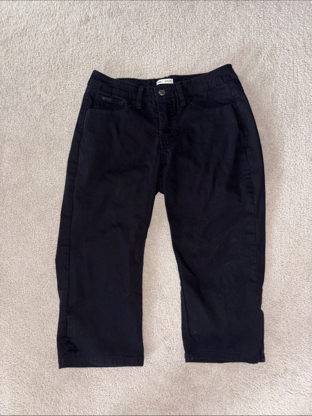 Lee Black Cropped Pants Petite